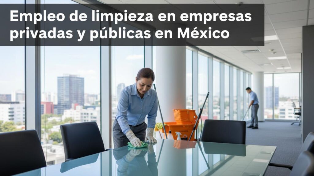 Empleo de limpieza en empresas privadas y públicas en México