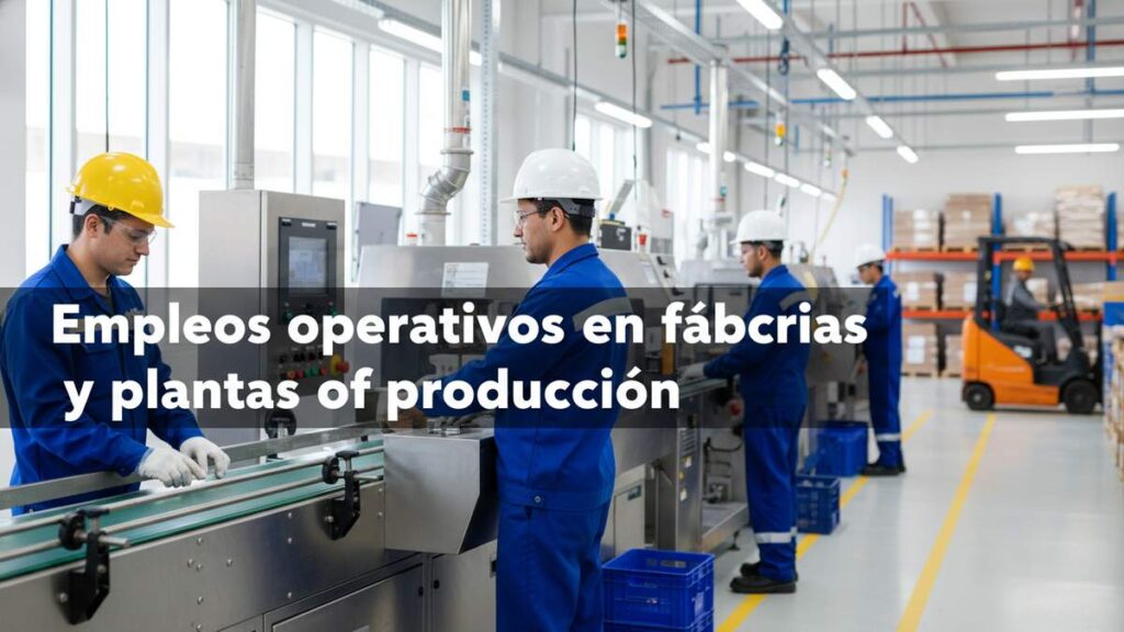 Empleos operativos en fábricas y plantas de producción