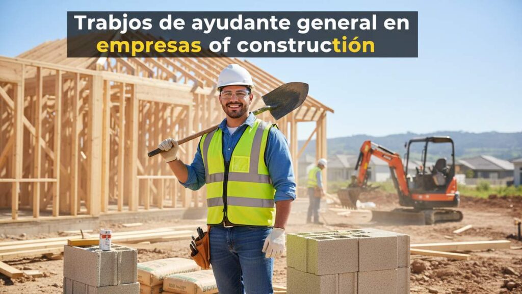 Trabajos de ayudante general en empresas de construcción
