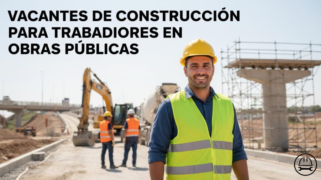 Vacantes de construcción para trabajadores en obras públicas
